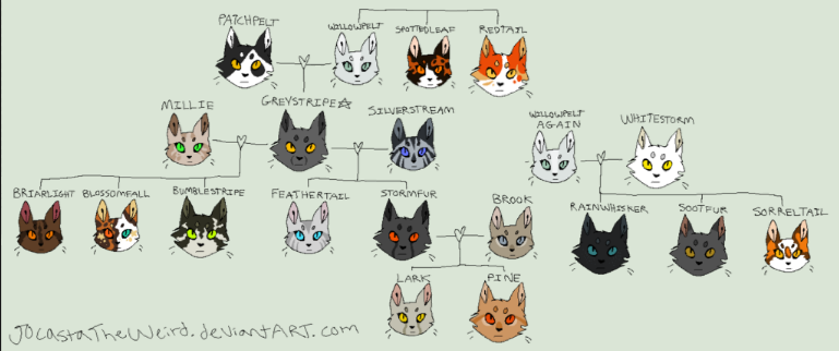 Warrior cats - Family tree's